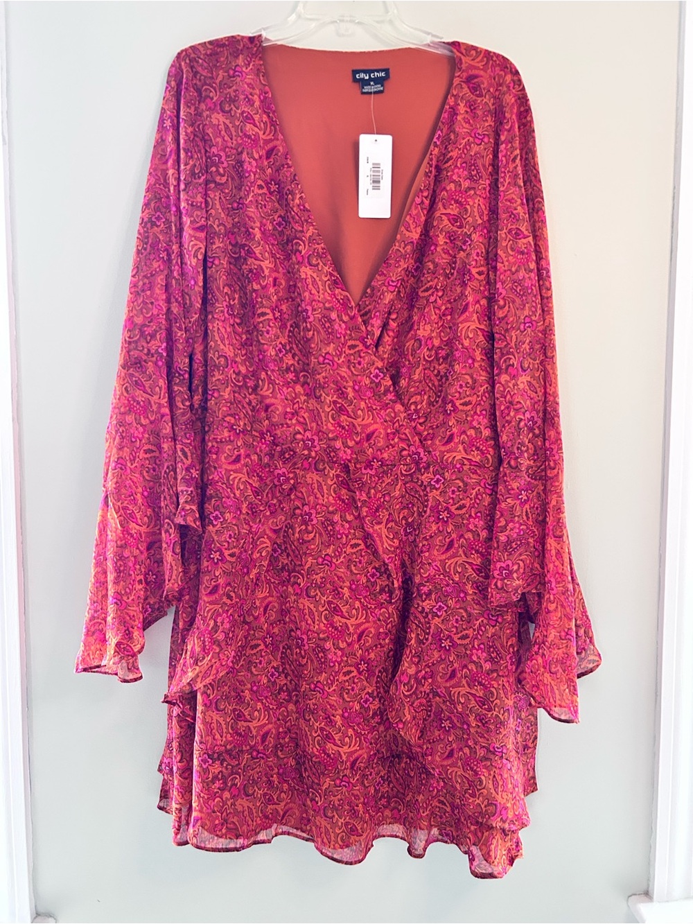 City Chic Paisley Dress XL